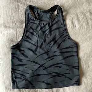 Athleta Shanti Crop Tank Zebra